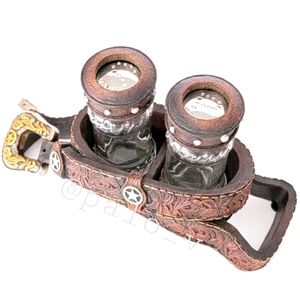 Cowboy Belt Holder Salt & Pepper Shakers